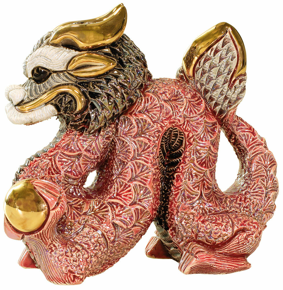 Keramisch beeldje "Rode draak"