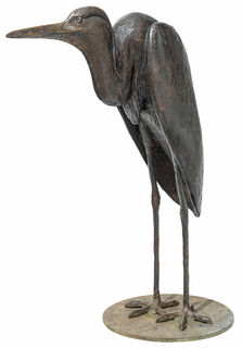 Garden sculpture "Heron", bronze