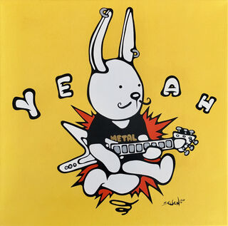 Bild "Yellow Hard Rock Rabbit" (2017) (Unikat)