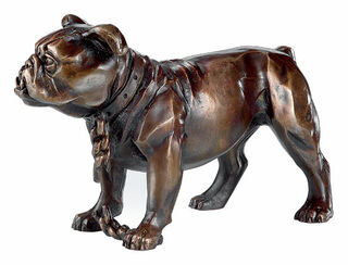 Skulptur "Simplicissimus-Bulldogge", Version in Kunstbronze