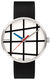 Polshorloge "Venster wit" Bauhaus-stijl - voor heren