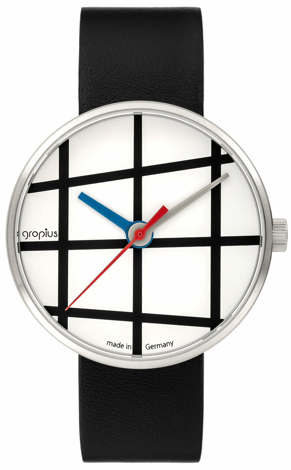 Armbanduhr "Window weiß" im Bauhaus-Stil