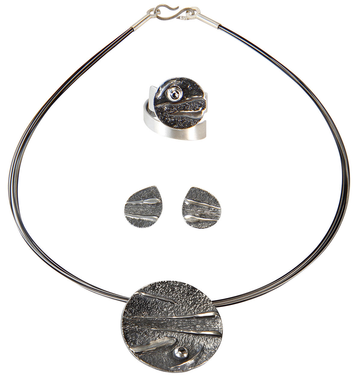 Sieraden set "Grijze maan"