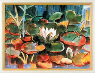 Picture "Water Lilies" (1934), framed by Karl Schmidt-Rottluff