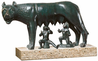 Sculpture "Capitoline Wolf with Romulus and Remus", bronze version