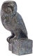 Skulptur "Schleiereule" (2022), Version Bronze grau patiniert von Christoph Fischer