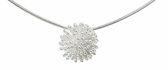 Necklace "Silver Spikes"