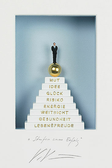 3D Picture "Steps to Success", framed by Volker Kühn