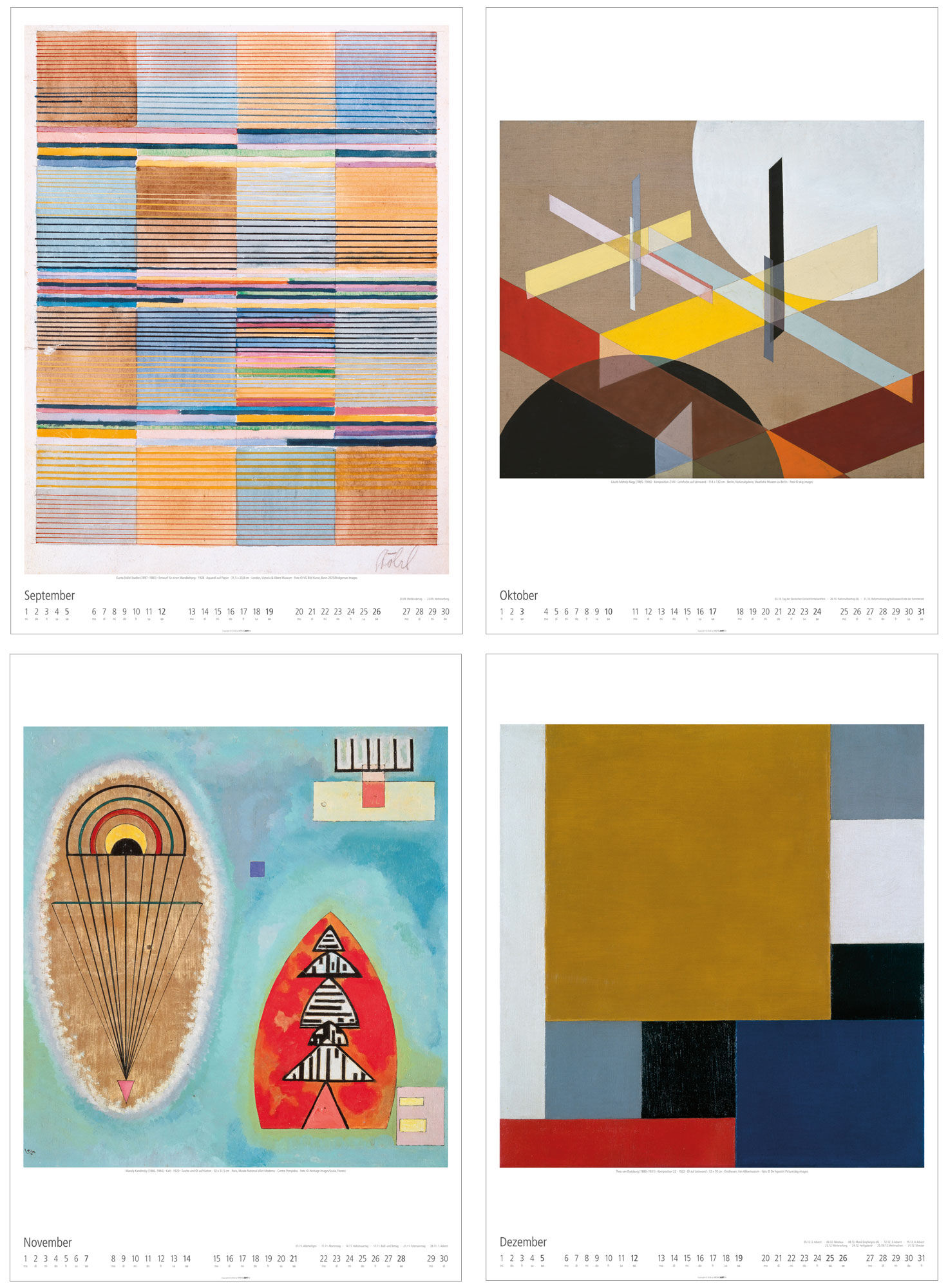 Calendario d’arte "Bauhaus" 2027