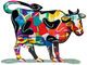 Escultura de pie de doble cara "Vaca Shalva" de David Gerstein