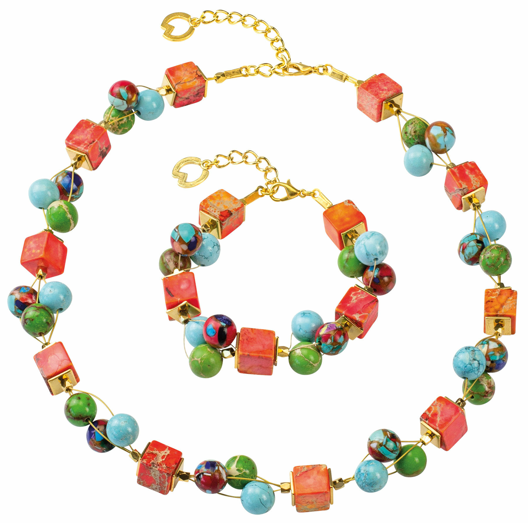Jewellery set "Highway and Byways" - after Paul Klee by Petra Waszak