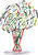 Escultura de pie de doble cara "Bouquet White"
