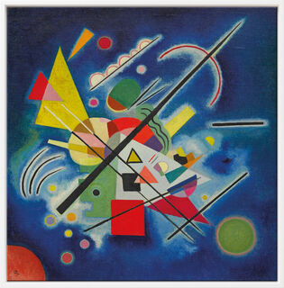 Picture "Blue Painting" (1924), framed by Wassily Kandinsky