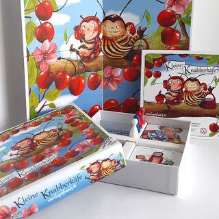 Karten-/Brettspiel "Kleine Knabberkäfer" (für Kinder ab 4 Jahren) von Logofrosch