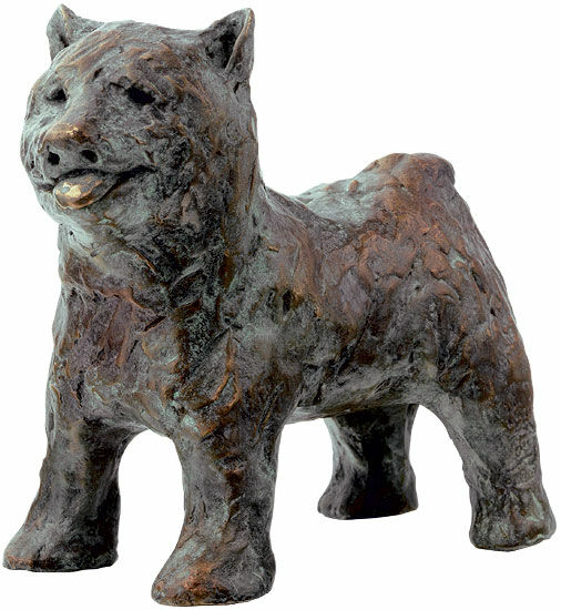 Sculptuur "Hond" (2013), brons von Irene Kau