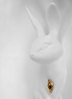 3D wall plate "Hare", porcelain by Trevoly