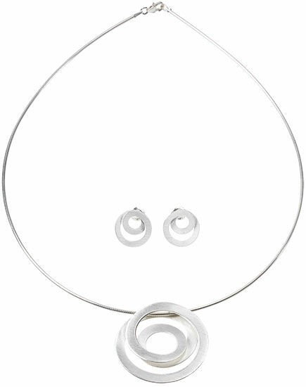 Jewellery set "Silver Circles"