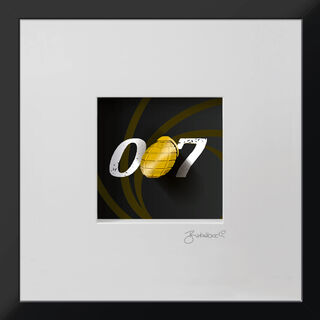 3D-Bild "007 - Hommage an James Bond", gerahmt