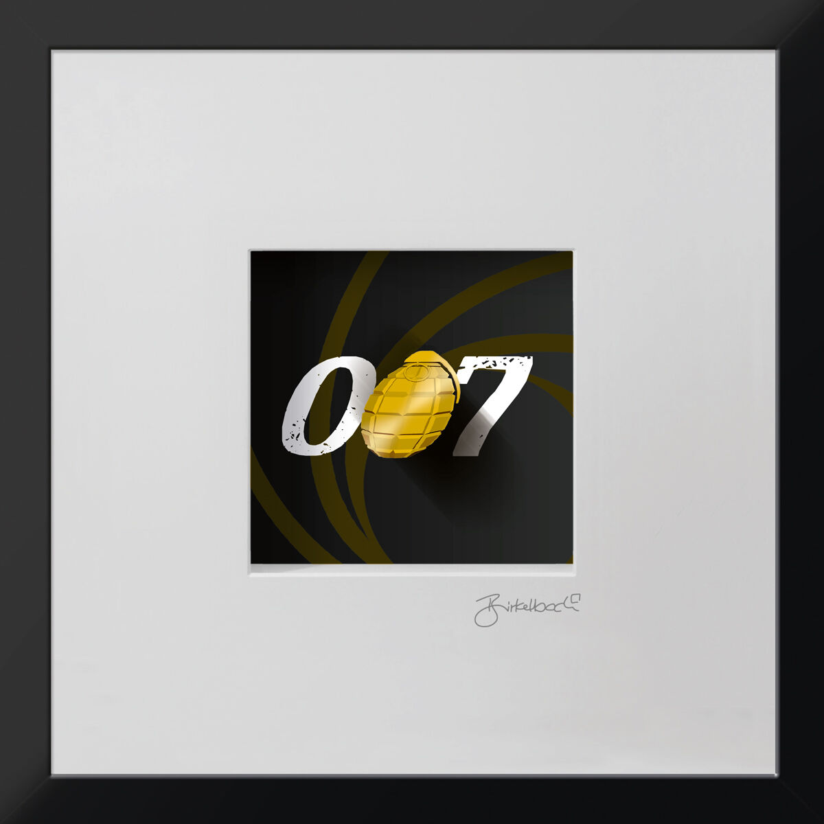 Quadro 3D “007 – A Tribute to James Bond”, incorniciato di Ralf Birkelbach