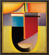 Obraz "Abstraktní hlava Slunce-barevný život" (1926), rámováno od Alexej von Jawlensky