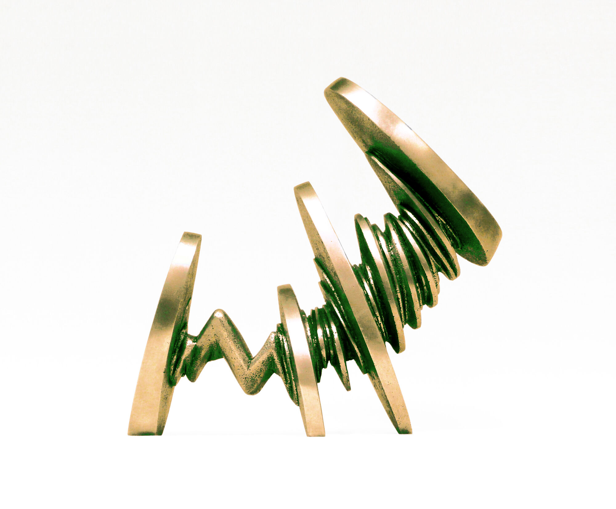 Socha "Hraniční signály II" (2004), bronz od Alejandra Ruddoff