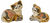 Set van 2 keramieken beeldjes "Cat Family"