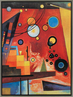 Bild "Schweres Rot" (1924), gerahmt von Wassily Kandinsky