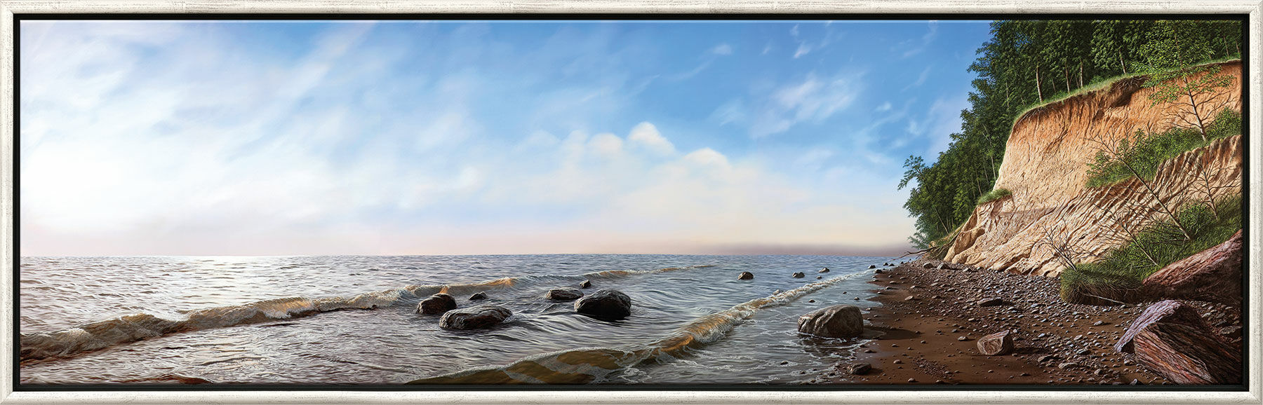 Billede "Den stejle kyst ved Brodten - Østersøen" (2009), indrammet von Gerd Bannuscher