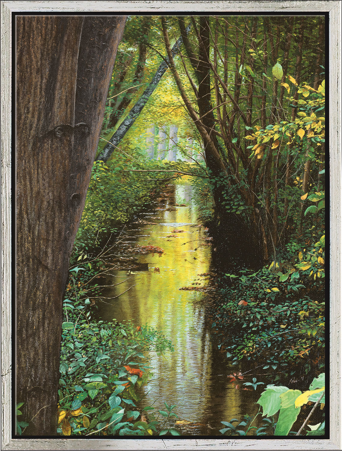 Schilderij "Stream", ingelijst van Leo Windeln