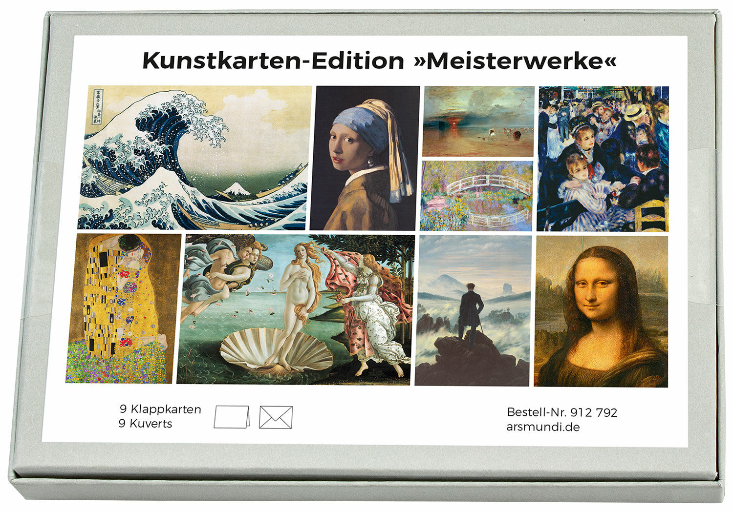 Kunstkarten-Edition "Meisterwerke", 9er-Set