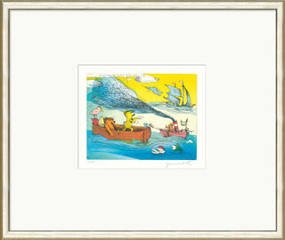 Picture "Oh Dear, the Sea is Raging", framed