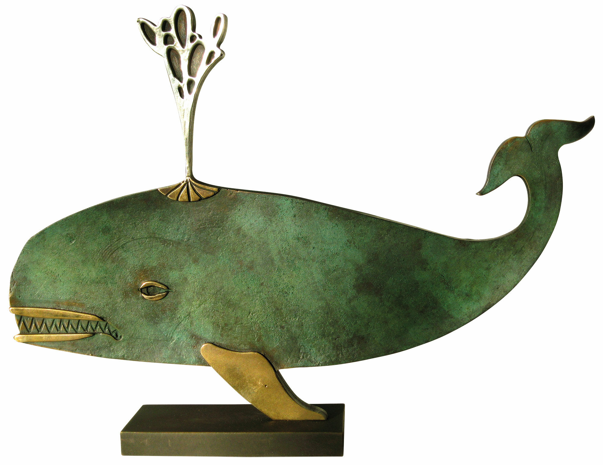Skulptur "Walfisch", Bronze von Paul Wunderlich