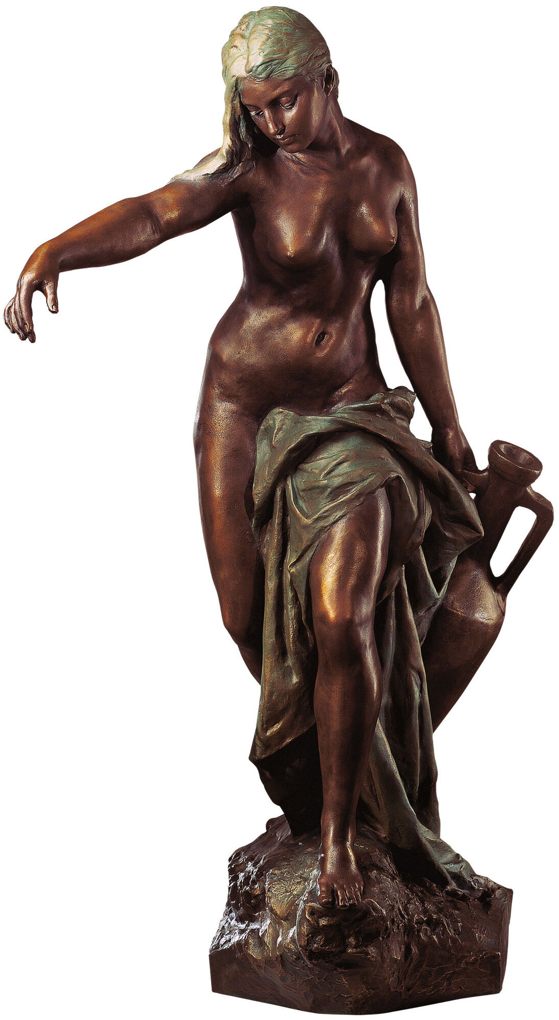 Sculpture "Water Carrier Rebekka" (1897), bonded bronze version by Gustav Eberlein