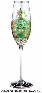 (690) Sektglas "Green Power" von Friedensreich Hundertwasser