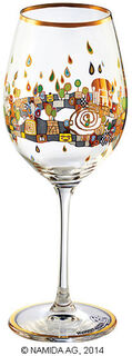 6er-Set Weingläser "BEAUTY IS A PANACEA - Gold - Rotwein" von Friedensreich Hundertwasser