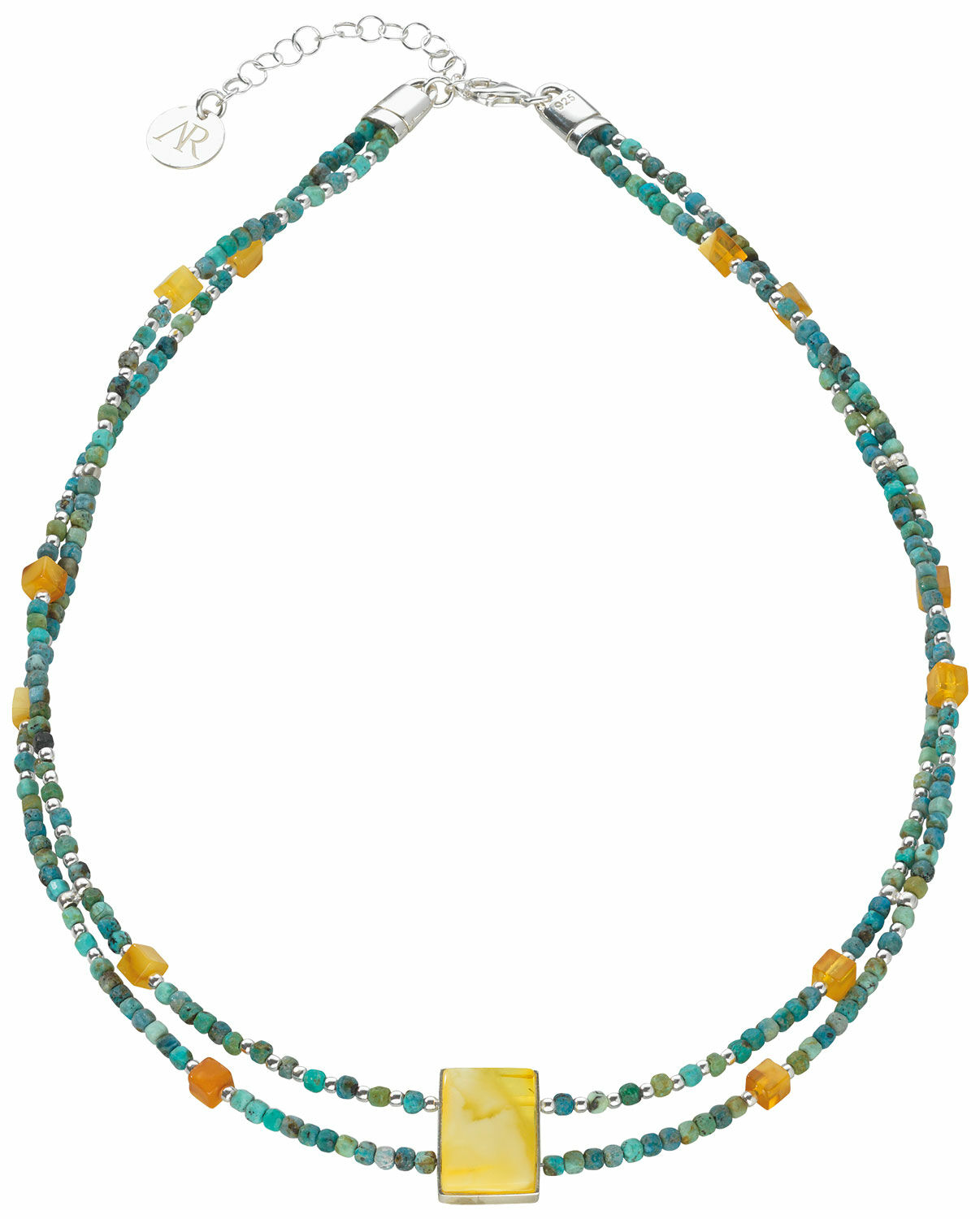 Amber necklace "Papagena"