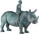 Scultura "La fanciulla e l'unicorno" (2024), bronzo di Alfredo Llorens García