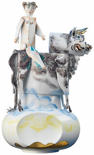 Sculpture "Europe and Bull", porcelain