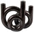 Bougeoir « Rings », version gris foncé