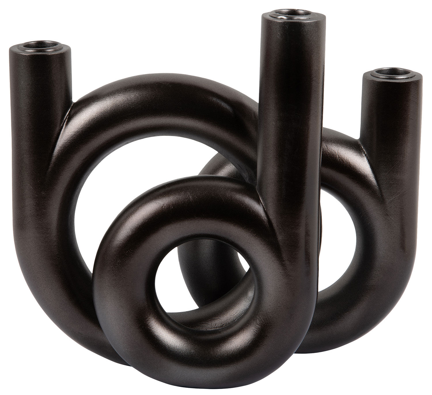 Bougeoir « Rings », version gris foncé