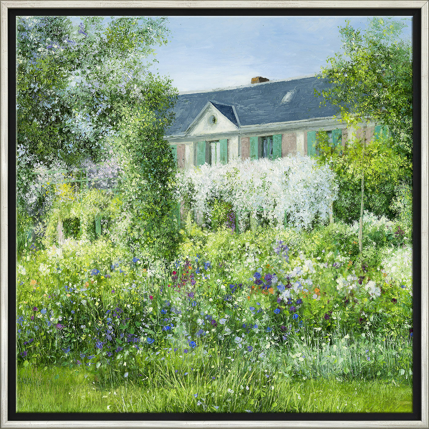 Bild "La Maison de Claude Monet à Giverny", gerahmt von Jean-Claude Cubaynes