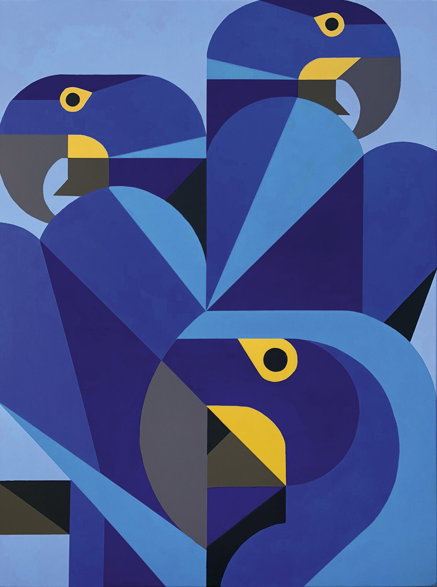 Tableau "Hyacinth Macaw" (2018) (Pièce unique) von Dieter Braun