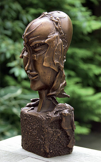 Sculpture "Woman's Head", bronze by Paul Wunderlich