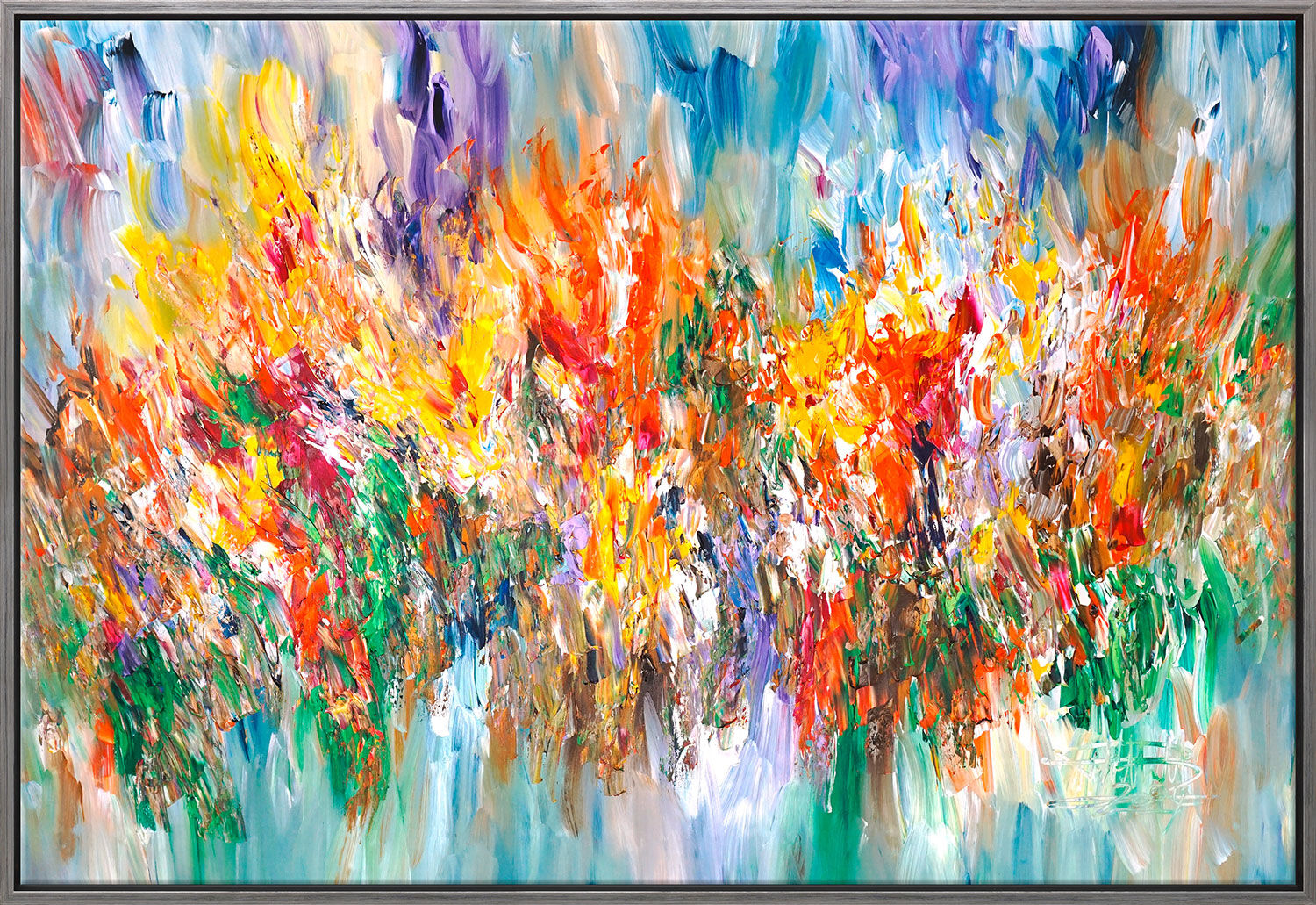 Bild "Summer Meadow XL" (2024) (Original / Unikat), gerahmt von Peter Nottrott