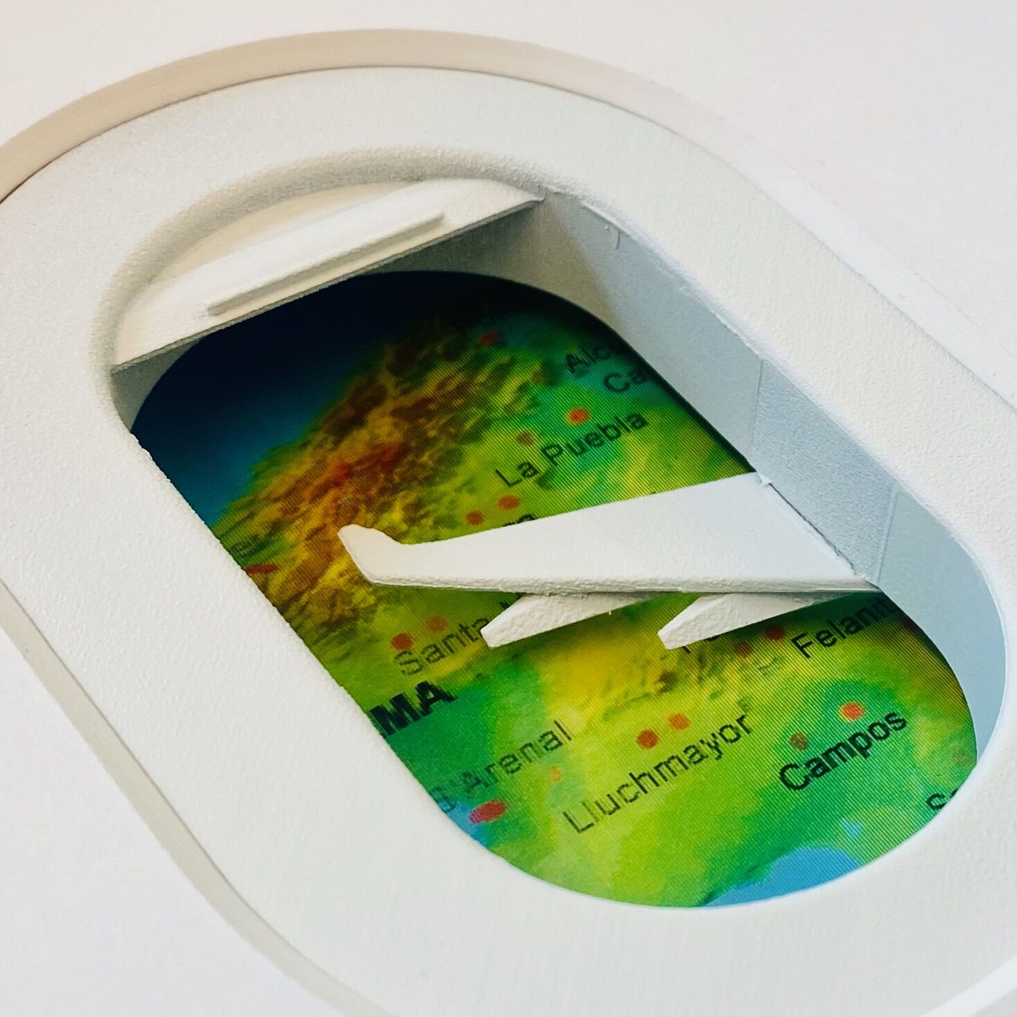 3D-bild ”MALLORCA FRÅN LUFTEN”, inramad av Ralf Birkelbach