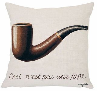 Cushion cover "Ceci n'est pas une pipe"