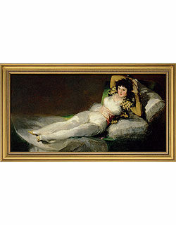 Beeld "De geklede Maja" (1800-1803), ingelijst von Francisco de Goya
