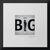 "Think Big" 3D-schilderij, ingelijst