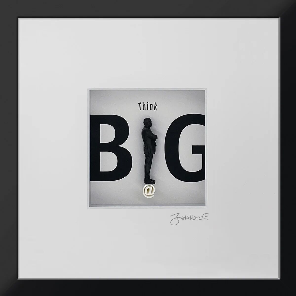 "Think Big" 3D-schilderij, ingelijst van Ralf Birkelbach