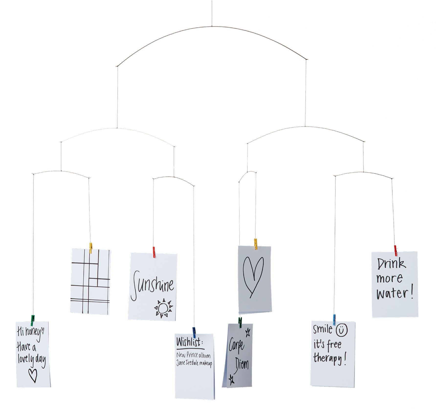 Ceiling mobile / photo and postcard holder "Memorabilia" (without decoration) by Flensted Mobilés